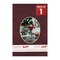 Dark Red Suede Mat Board for 6x9 Frames - Oval Opening for 4x5 Photos